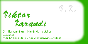 viktor karandi business card